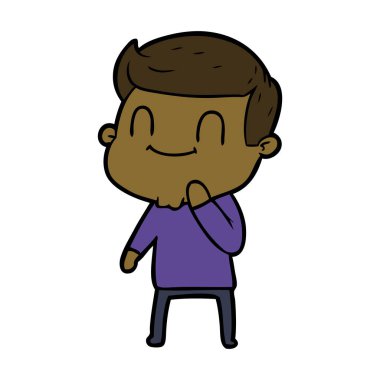 vektör çizim karikatür dostça adam