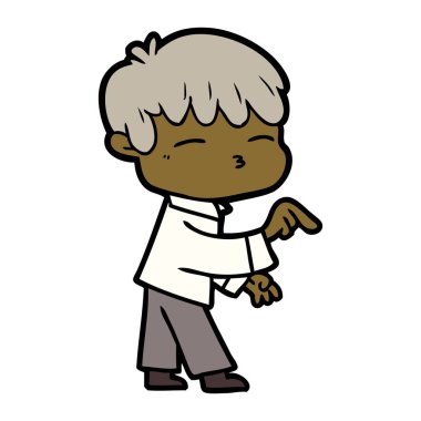 vektör çizim karikatür meraklı çocuk