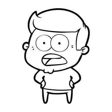 vektör çizim karikatür dostum şok