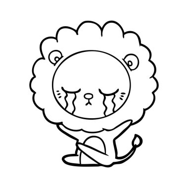 Çizgi film aslanının vektör çizimi