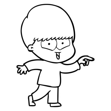 vektör çizim karikatür mutlu çocuk