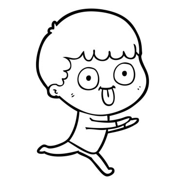  vektör çizim karikatür adam bakıyor