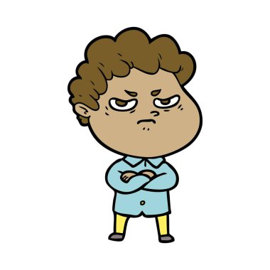 vektör çizim karikatür kızgın adam