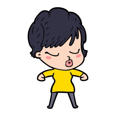 çizgi film gözleri kadınla kapat