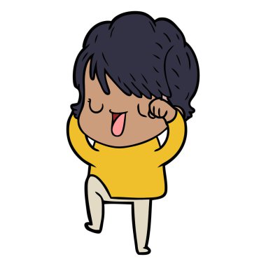  vektör çizim karikatür kadın söz