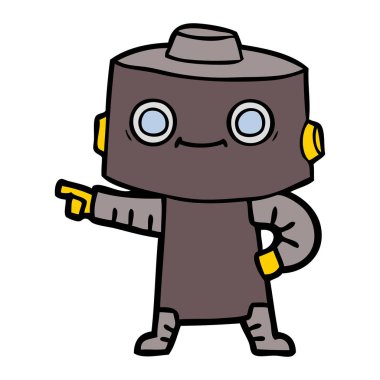 Çizgi film robotunun vektör çizimi