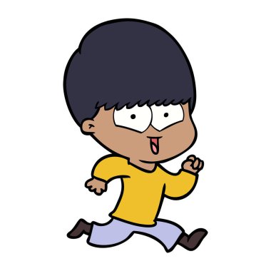 vektör çizim karikatür mutlu çocuk