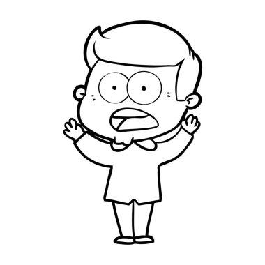 vektör çizim karikatür dostum şok