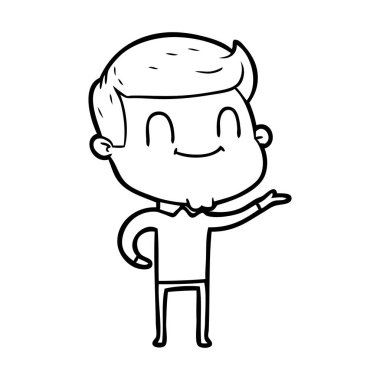 vektör çizim karikatür dostça adam
