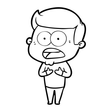 vektör çizim karikatür dostum şok