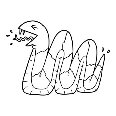 Çizgi film yılanının vektör çizimi