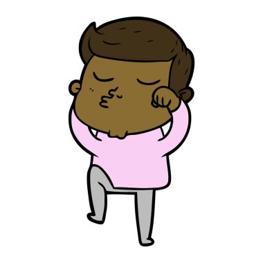 surat asmayı karikatür modeli adam