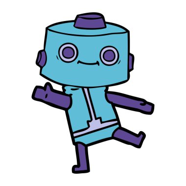 Çizgi film robotunun vektör çizimi