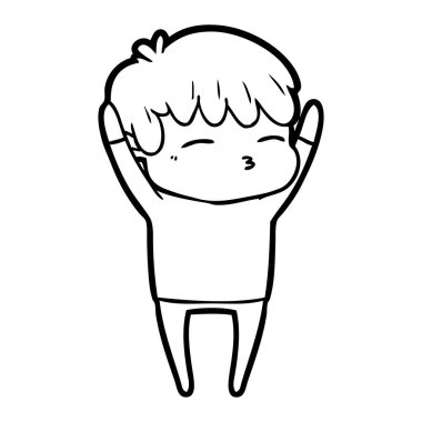 vektör çizim karikatür meraklı çocuk