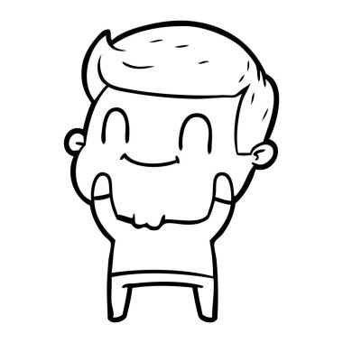 vektör çizim karikatür dostça adam