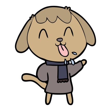 Çizgi film köpeğinin vektör çizimi