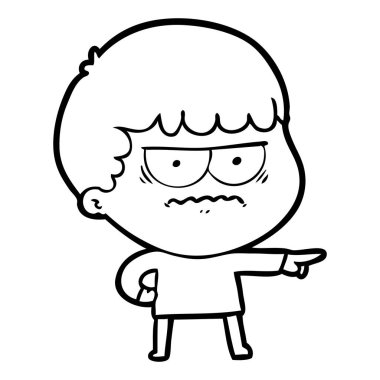 vektör çizim karikatür dostum rahatsız