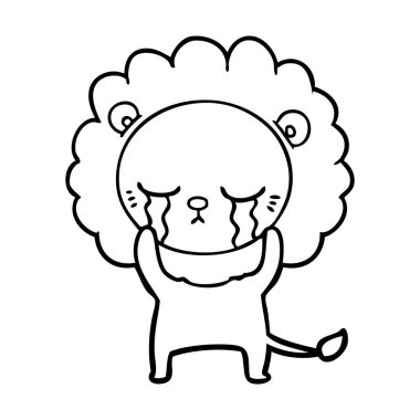 Çizgi film aslanının vektör çizimi