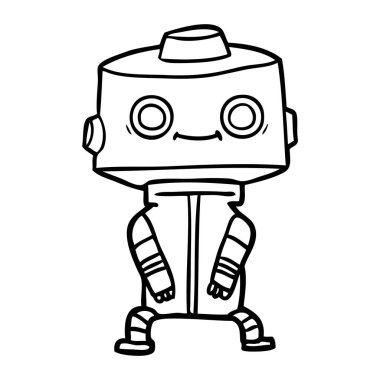 Çizgi film robotunun vektör çizimi