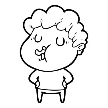  vektör çizim karikatür adam şarkı