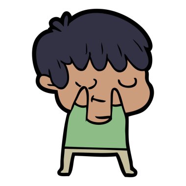 mutlu çizgi film çocuk vektör çizim