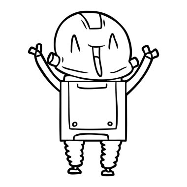 Çizgi film robotunun vektör çizimi