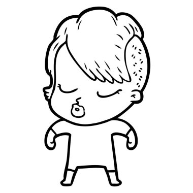 çizgi film güzel hippi kız