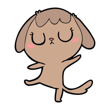 Çizgi film köpeğinin vektör çizimi