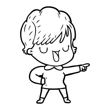  vektör çizim karikatür kadın söz