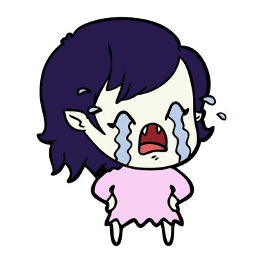 ağlayan vampir kız çizgi film