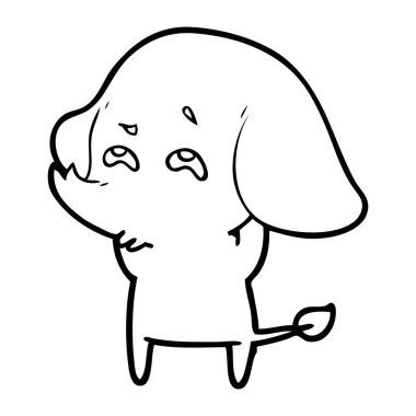 çizgi film fil hatırlamak vektör çizim