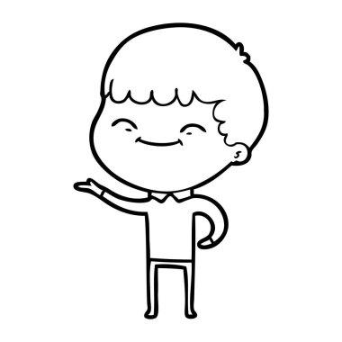 vektör çizim karikatür mutlu çocuk