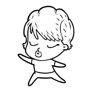 çizgi film gözleri kadınla kapat