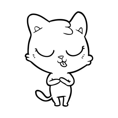 Çizgi film kedisinin vektör çizimi