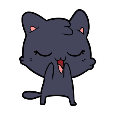 Çizgi film kedisinin vektör çizimi