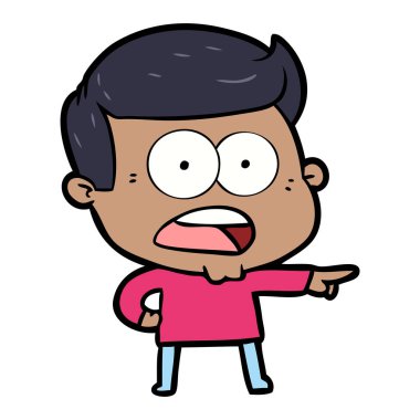 vektör çizim karikatür dostum şok