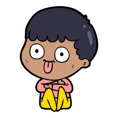  vektör çizim karikatür adam bakıyor