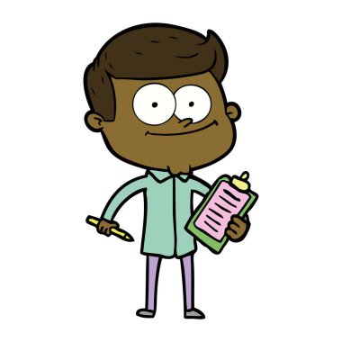 vektör çizim karikatür satıcısı