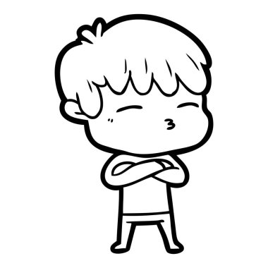 vektör çizim karikatür dostum sinirli