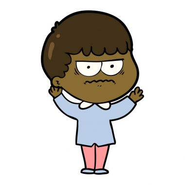 vektör çizim karikatür dostum rahatsız