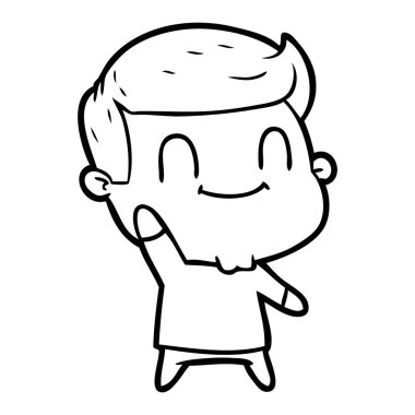 vektör çizim karikatür mutlu adam
