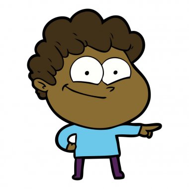 vektör çizim karikatür mutlu adam