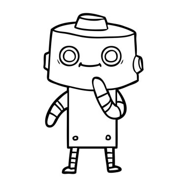 Çizgi film robotunun vektör çizimi