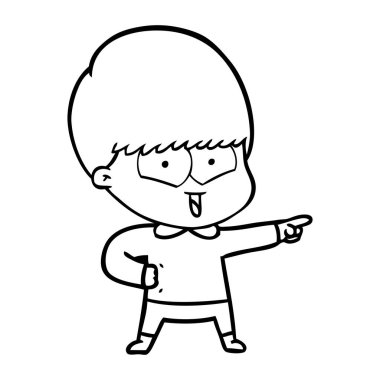 vektör çizim karikatür mutlu çocuk