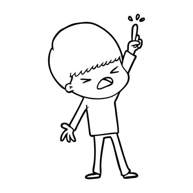 vektör çizim karikatür adam vurguladı