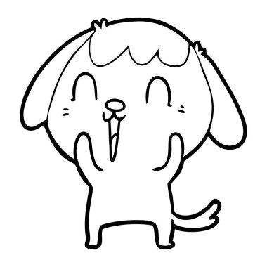 Çizgi film köpeğinin vektör çizimi