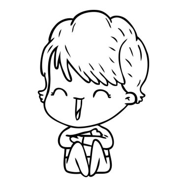  vektör çizim karikatür komik kadın