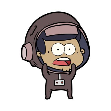 Çizgi film astronotunun vektör çizimi