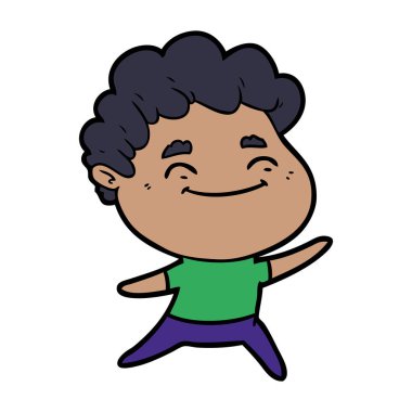 vektör çizim karikatür dostça adam