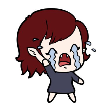 ağlayan vampir kız çizgi film